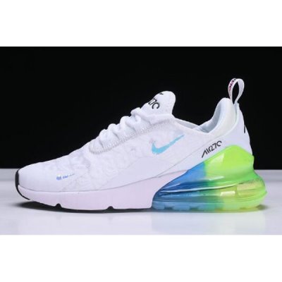 Nike Air Max 270 Beyaz / Mavi / Yeşil Koşu Ayakkabısı Türkiye - 8PB1O6CL